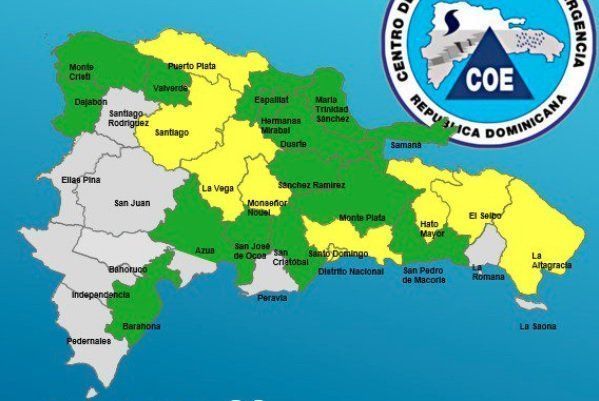 COE coloca 23 provincias en alerta por lluvias