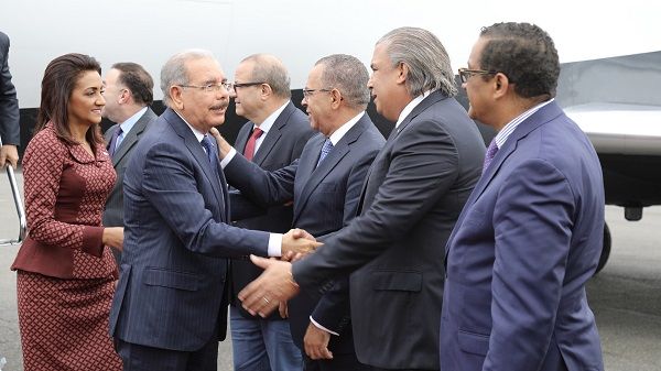 Danilo Medina llega a Estados Unidos