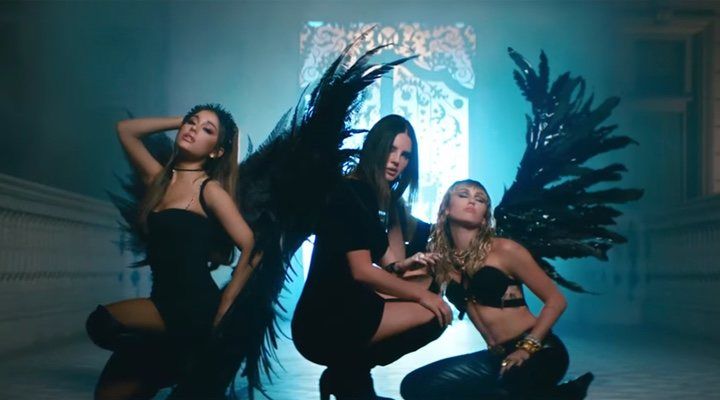 Miley Cyrus, Ariana Grande y Lana del Rey se convierten en ‘Los Ángeles de Charlie’ en ‘Don’t call me angel’