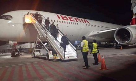 El Airbus A350 de Iberia aterriza por primera vez en Santo Domingo