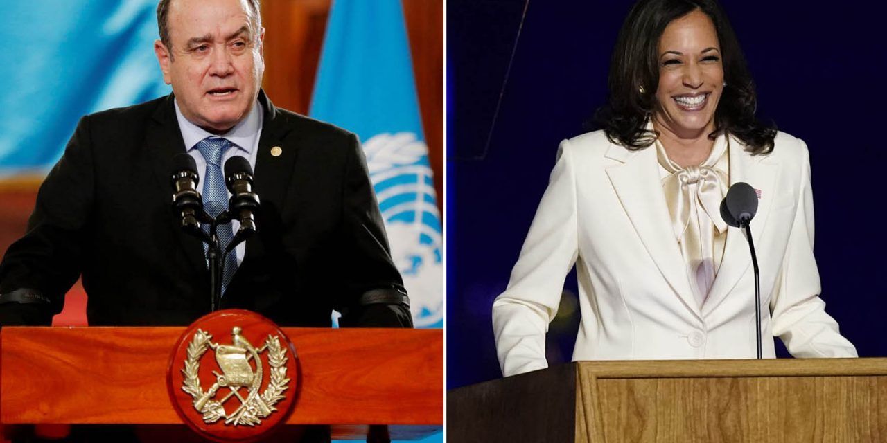 Kamala Harris habla con Giammattei sobre migración y Centroamérica