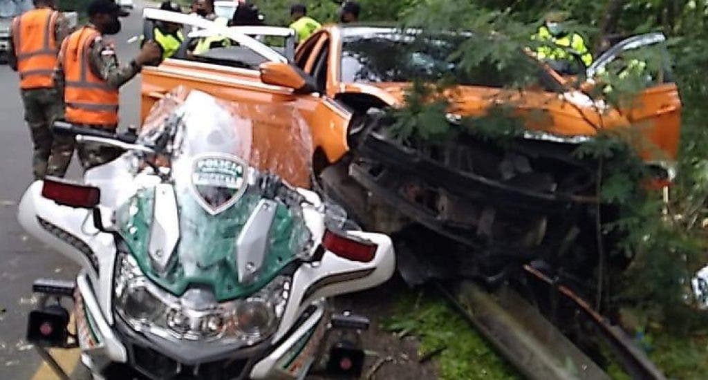 Un muerto y dos heridos en accidente autopista Duarte
