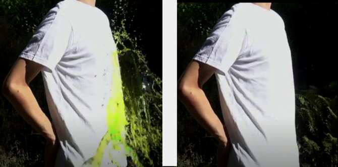 Producto para que la ropa normal repela el agua