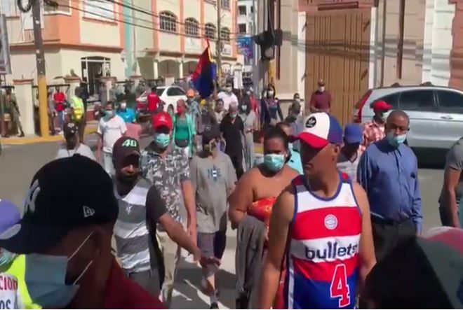 Colectivo de Organizaciones Populares de SFM protesta en demanda de que cumplan acuerdo