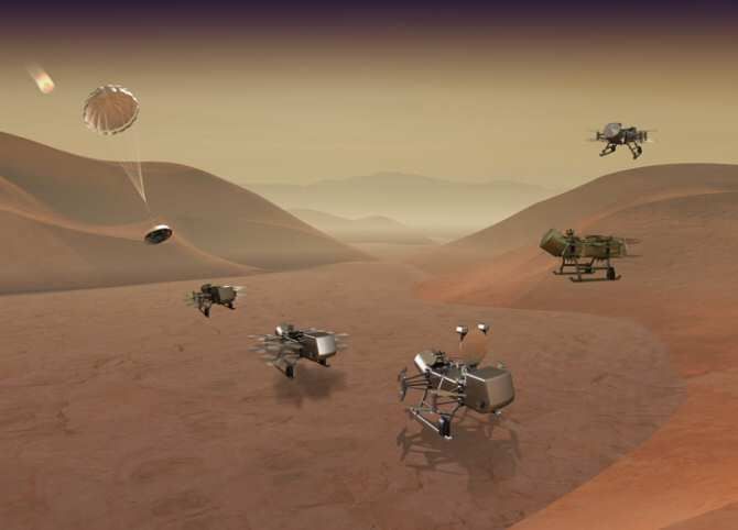 El dron que explorará Titán