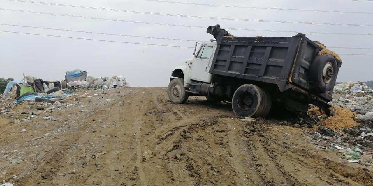 Ayuntamiento SC informa lluvias impiden acceso a vertedero
