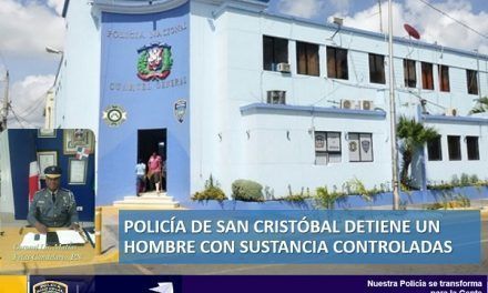 Policía de San Cristóbal detiene un hombre con sustancia controladas