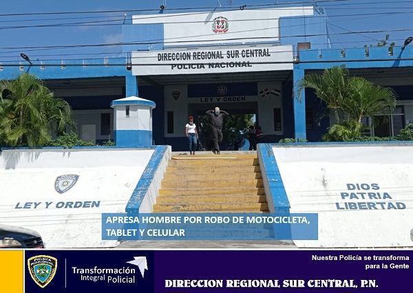 Policía de Bani apresa hombre por robo de Motocicleta, Tablet y celular