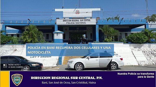Policía en Baní recupera dos celulares y una motocicleta
