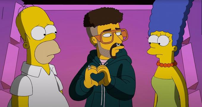 Bad Bunny entra en el universo de Los Simpson con un vídeo musical especial