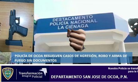 Policía de Ocoa resuelven casos de agresión, robo y arma de fuego sin documentos