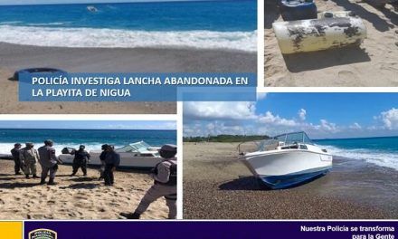 Policía investiga lancha abandonada en la playita de Nigua