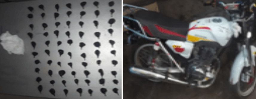 PN ocupa motocicleta y 70 porciones de presunta marihuana en Sajoma, Santiago