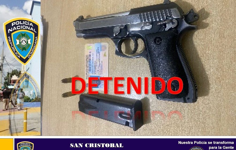 Hombres apresados se le ocupo una pistola sustraída mediante atraco