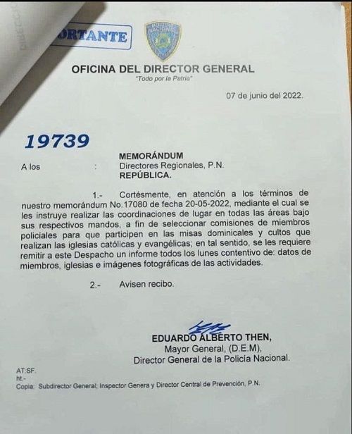 La Policía niega que busque espiar a las iglesias