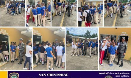 Policía Nacional realiza visita de cortesía a estudiante