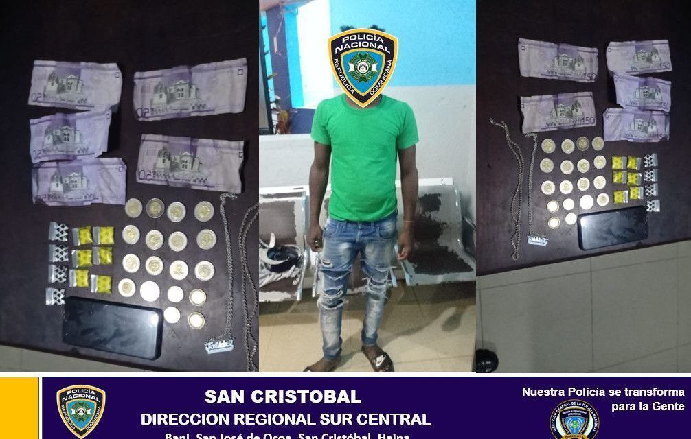 Policía apresa individuo con posición de drogas