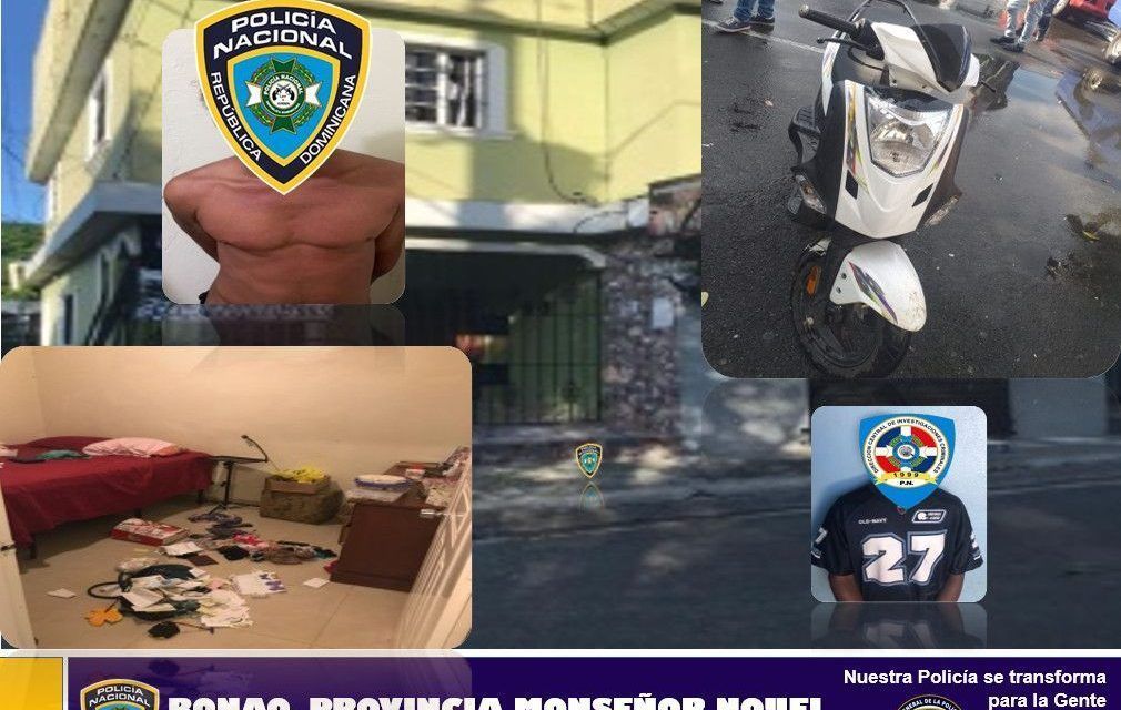La Policía de Bonao apresan dos delincuentes por robos en residencias y asaltos a mano armada