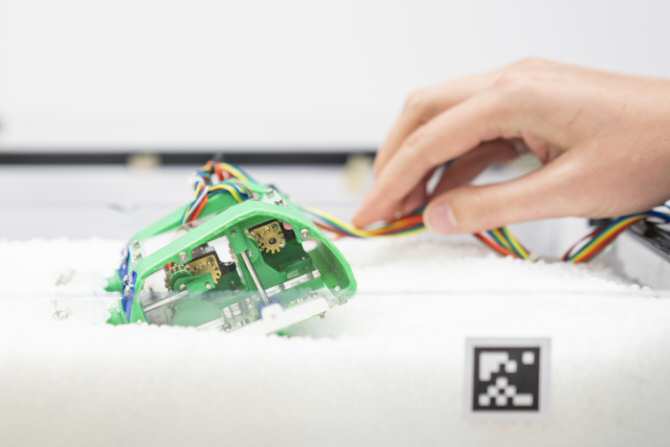 Robot excavador inspirado en un crustáceo