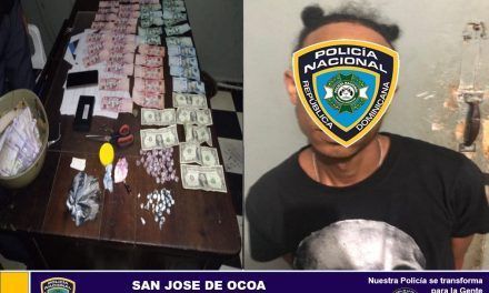 Una persona apresada en flagrante delito con sustancias controladas (Droga)