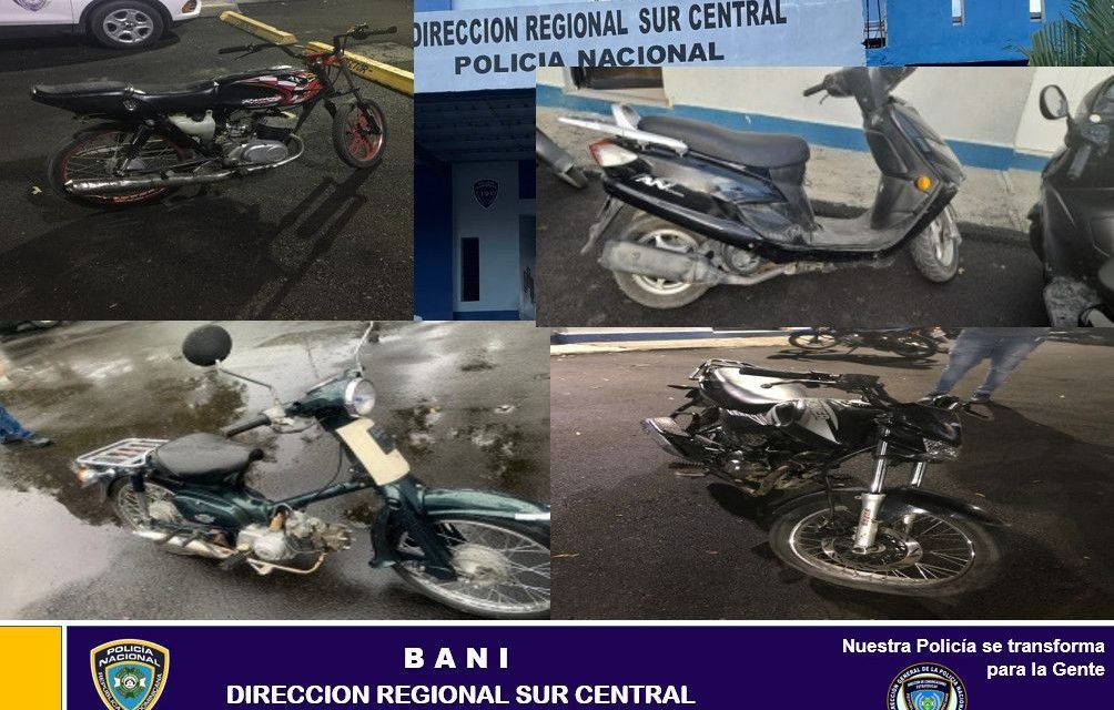 Policía Nacional recupera cuatro vehículos de dos ruedas en distintas labores de investigación