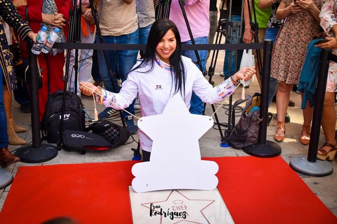 Chef Tita, en el Paseo Español de las Estrellas de la Gastronomía