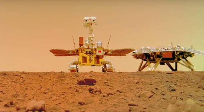 El robot chino Zhurong explora la superficie y el subsuelo de Marte