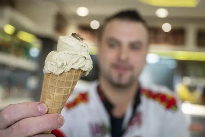 Heladería alemana ofrece bolas con sabor a grillo