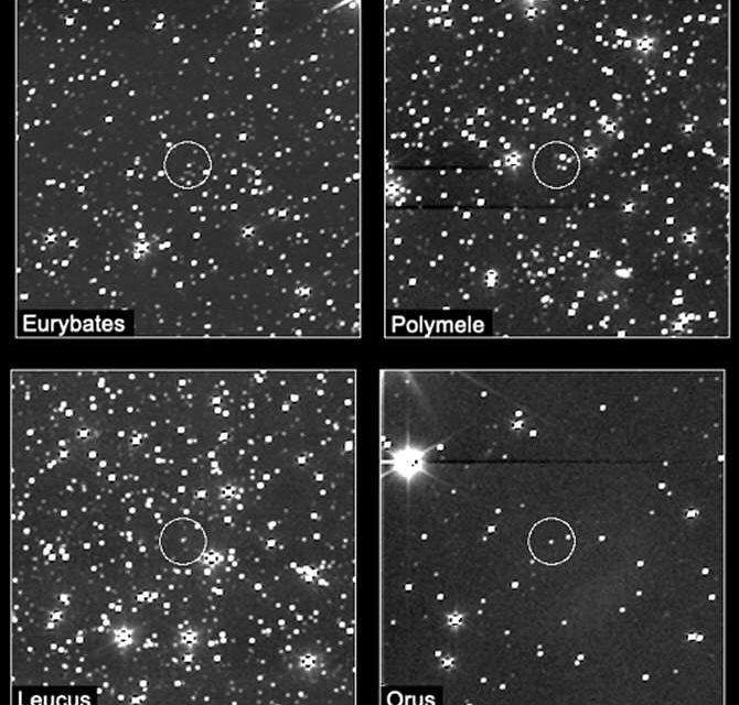 La sonda espacial Lucy observa de lejos asteroides que visitará