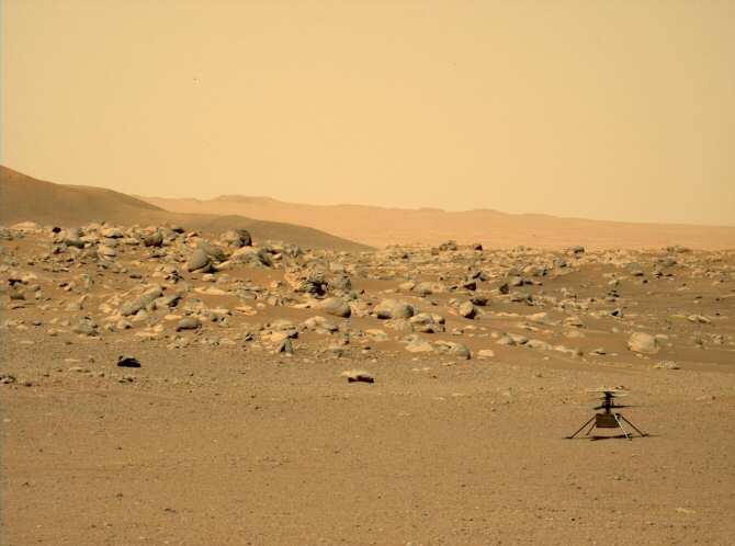Cincuenta vuelos del dron Ingenuity en Marte