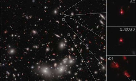 Un cúmulo de galaxias formándose poco después de la creación del universo
