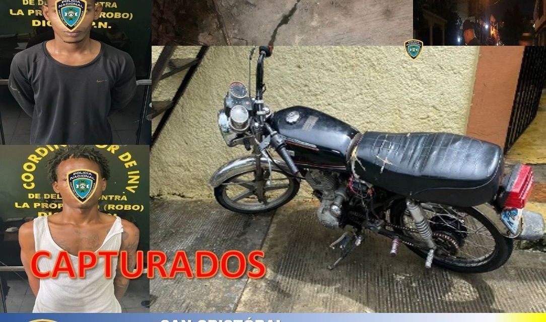 Policía captura a dos presuntos autores de la muerte de una profesora en Lavapiés, San Cristóbal. El caso ocurrió el pasado día 6 de junio