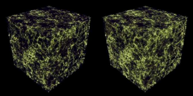 Relación entre la materia oscura y la estructura a gran escala del universo