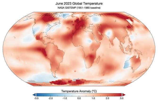 Confirman al pasado mes de junio como el más cálido conocido en buena parte del mundo
