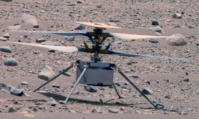 Reaparece el dron de Marte tras perderse el contacto con él en su último vuelo