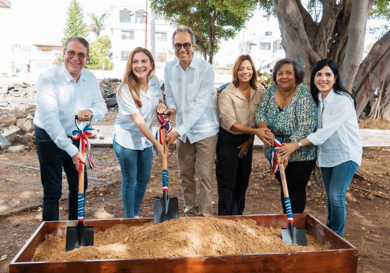 Alcaldía del DN y Banco Popular dejan iniciados los trabajos del parque Velazcasas con una inversión de RD$15 millones