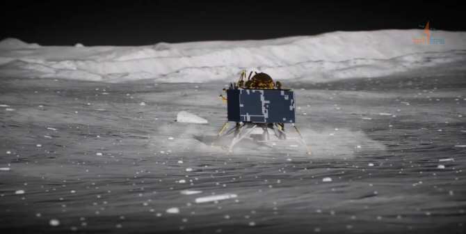 La nave Chandrayaan-3 se posa en la Luna