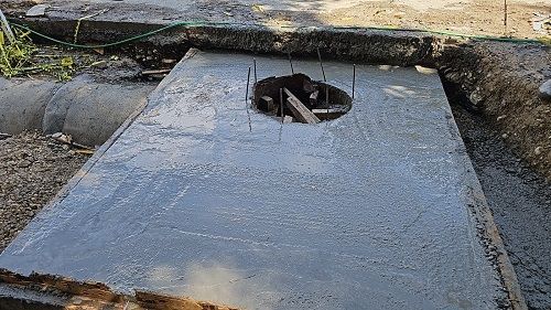 Realizan vaciado estructura captación agua linea 30 pulgadas en entrada Nueva Esperanza