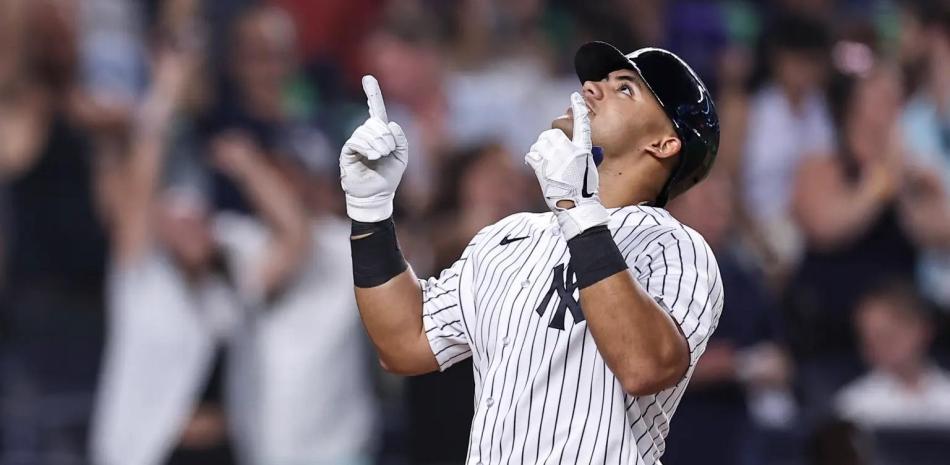 Jasson Domínguez en gran jornada, batea tres hits, incluido su tercer jonrón