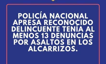 Policía Nacional apresa reconocido delincuente tenía al menos 13 denuncias por asaltos en Los Alcarrizos