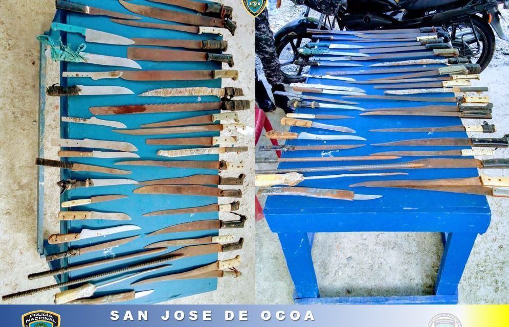 Labores operativas impactan de manera positiva al sacar de las calles 4 armas de fuego y 48 cortopunzantes