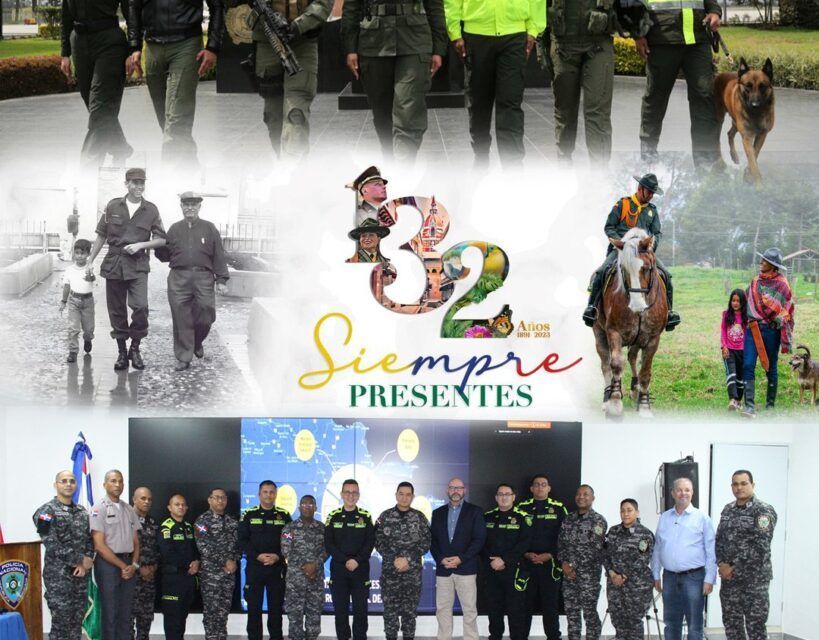 Policía Nacional de la República Dominicana felicita a la Policía de Colombia en su 132º aniversario