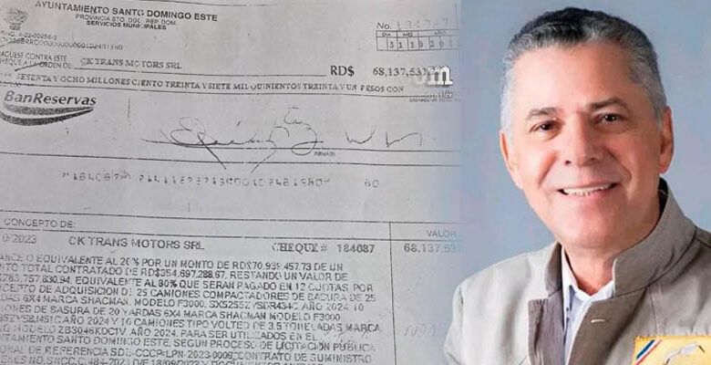 Otro escándalo sacude Alcaldía de Santo Domingo Este. Ahora el problema es el cheque No.184087.