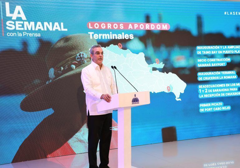 Abinader: “La proyección es recibir 2 millones de cruceristas al finalizar 2023”