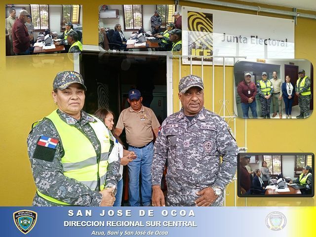 Coordinación de seguridad electoral en San José de Ocoa: Policía Nacional se reúne con Junta Electoral de Sábana Larga San José de Ocoa