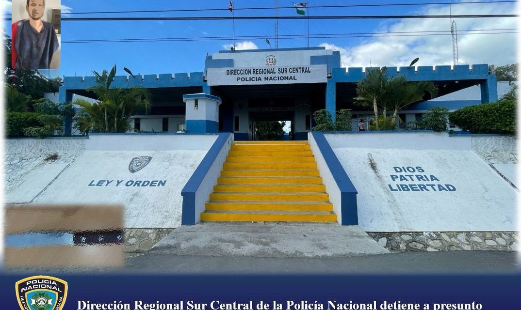 Dirección Regional Sur Central de la Policía Nacional detiene a presunto homicida en Baní tras hecho violento contra una mujer