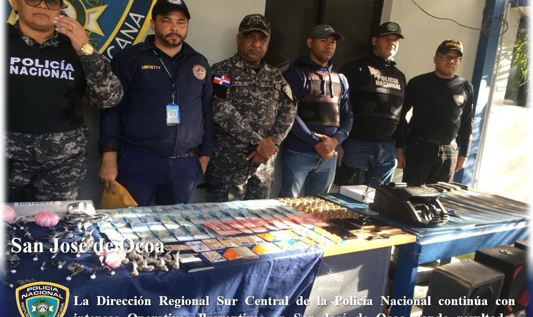 La Dirección Regional Sur Central de la Policía Nacional continúa con intensos Operativos Preventivos en San José de Ocoa dando resultados positivos