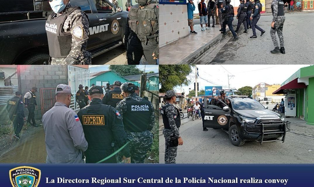 Directora Regional, realiza convoy operativo en busca de armas de fuego, armas blancas y sustancia controladas