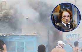Se eleva a 11 los fallecidos del incendio cárcel La Victoria; Miriam Germán lamenta suceso