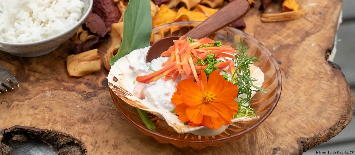 Tartar de pescado a la tahitiana